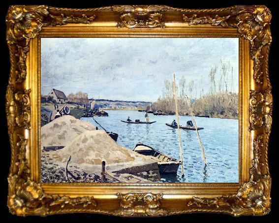 framed  Alfred Sisley Seine bei Port Marly, ta009-2